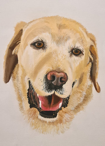 Hand Painted to Order - Golden Labrador Dog by Immie! 