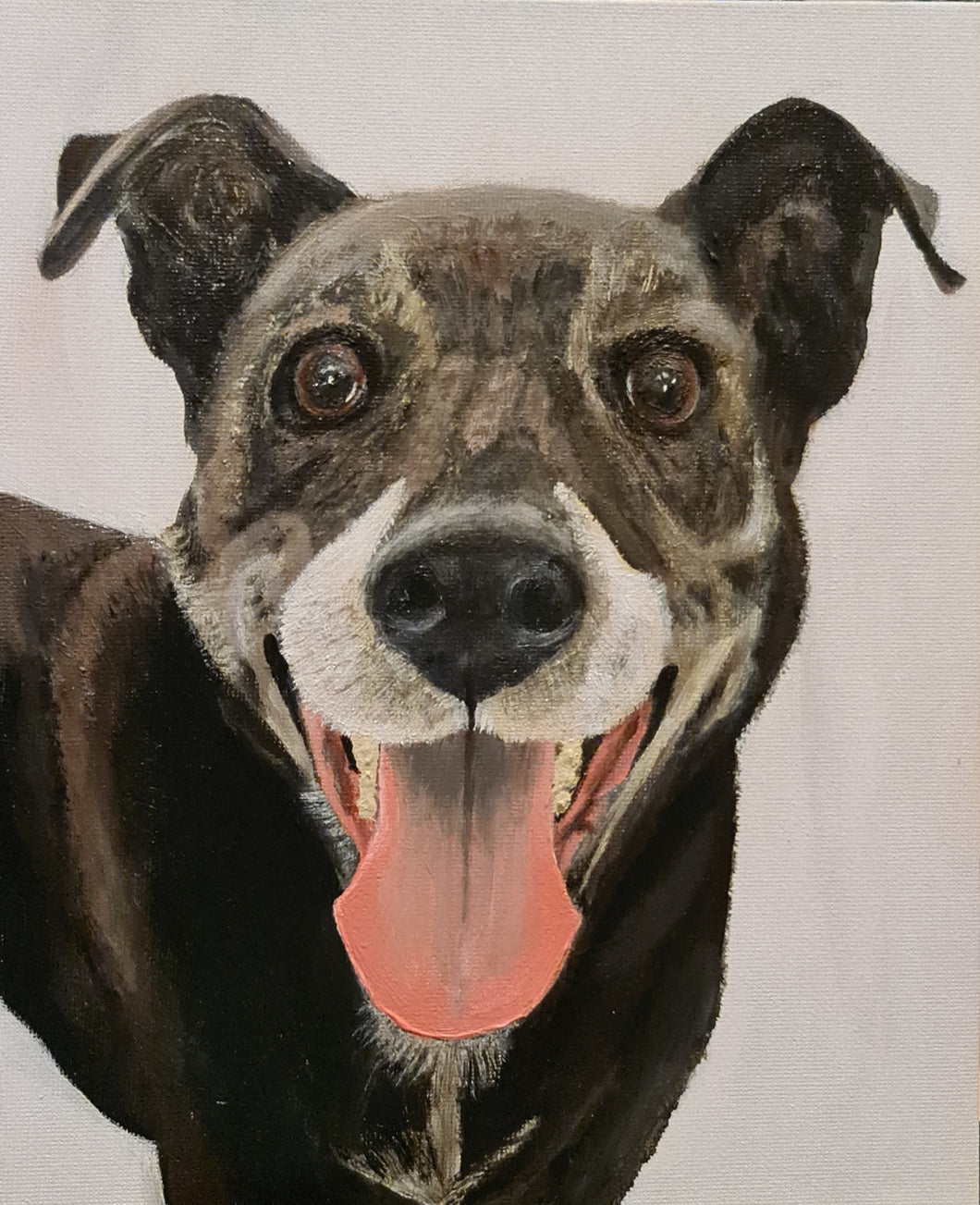 Hand Painted - Staffy Dog Portrait